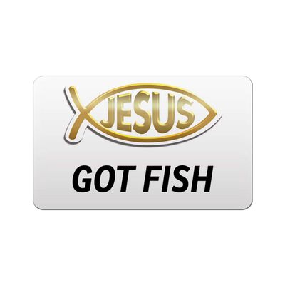 Makoroni - GOT FISH Christian Jesus Fish 2"x3" Novelty Humor Gift Refrigerator Magnet, DesL32
