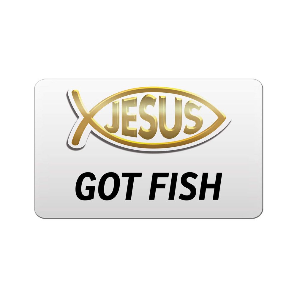 Makoroni - GOT FISH Christian Jesus Fish 2"x3" Novelty Humor Gift Refrigerator Magnet, DesL32