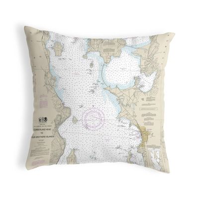 Betsy Drake KS14782BT Throw Pillow, 12 inches x 12 inches, Multi