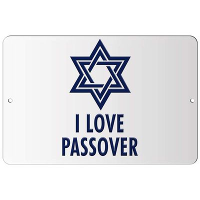 Makoroni - I Love Passover Jewish - 12"x18" Aluminum Novelty Fun Street Sign, DesW16
