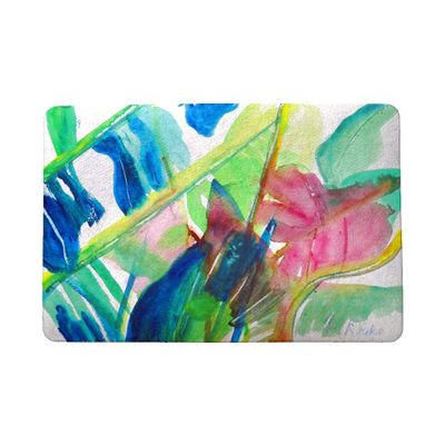 Betsy Drake Pink Palms Door Mat 18x26
