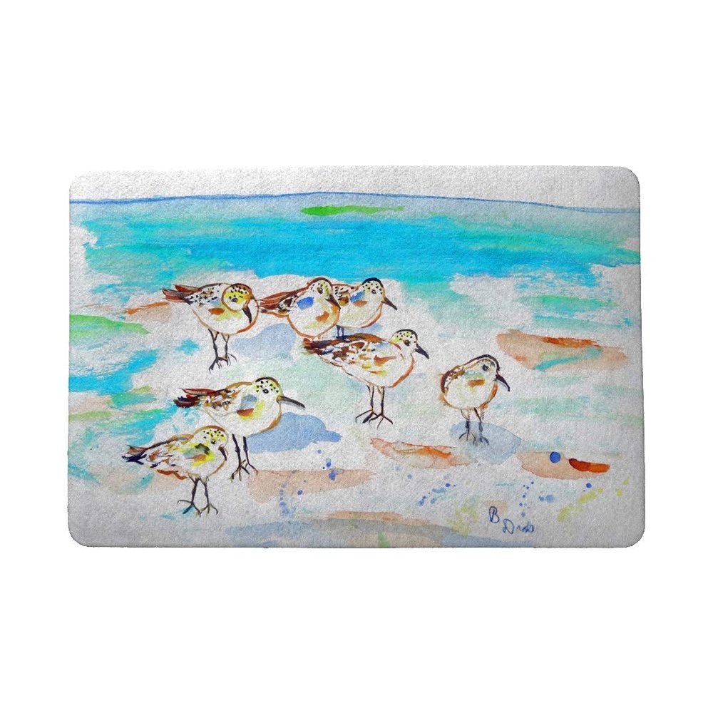 Betsy Drake Seven Sanderlings Door Mat 18"x26"
