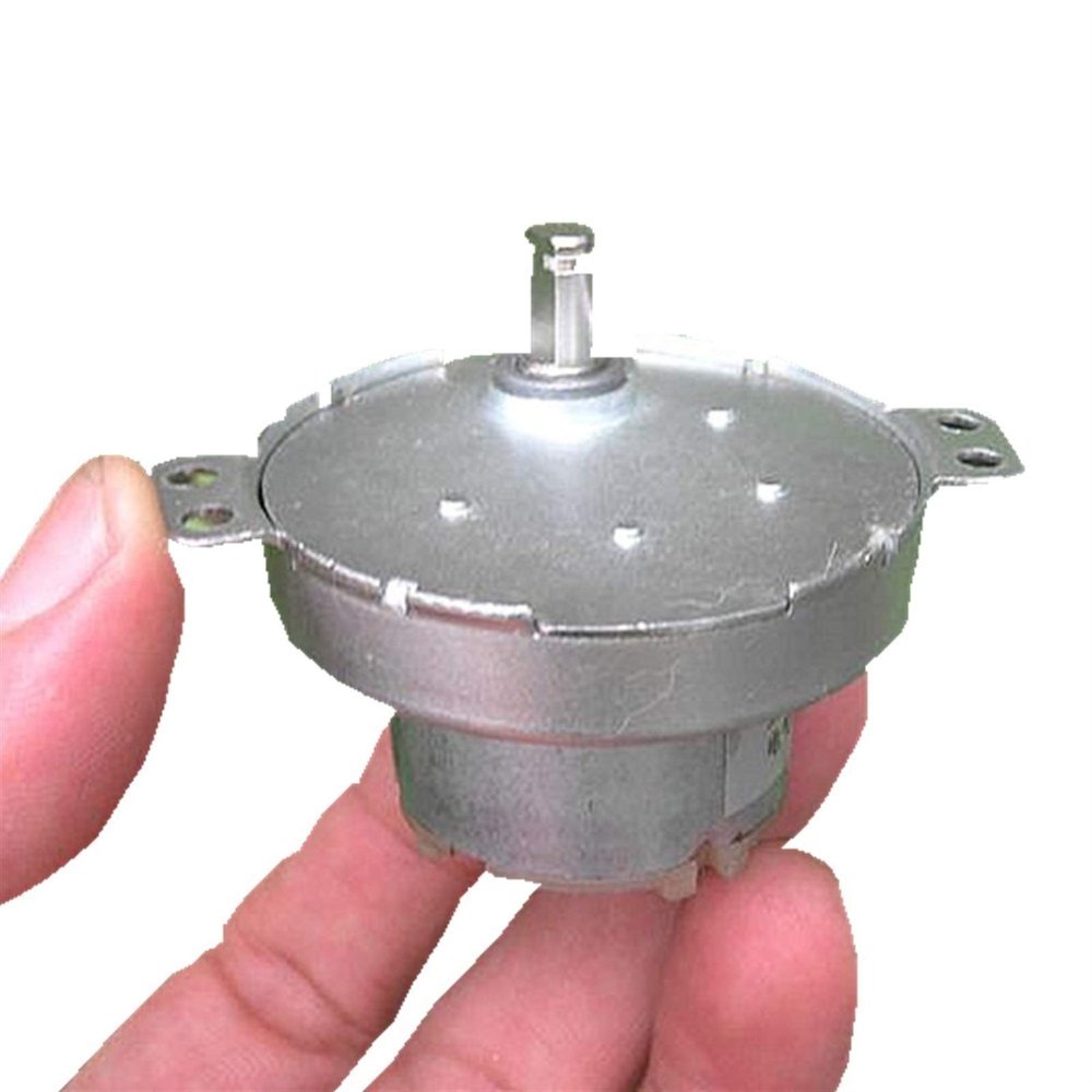 Pangocho Jinchao-Dc Motor JS-50 DC Gear Motor, DC 12V 3RPM Slow Speed Motor, Metal Outer Reduction Gear Box, Axis Length 10.5cm, Easy to Install (Speed(RPM) : Without Gear)