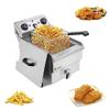 Single Tank Deep Fryer Commercial Electric Stainless Steel Countertop Fryer 1700W Total Capacity 12.5QT/11.8L for Restaurant Home Kitchen with Temperature Control & Large Handle view 1