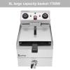 Single Tank Deep Fryer Commercial Electric Stainless Steel Countertop Fryer 1700W Total Capacity 12.5QT/11.8L for Restaurant Home Kitchen with Temperature Control & Large Handle view 2