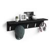 Mobili Fiver, Wall coat hanger, Rachele, 31.49 in, Concrete Effect, Black, Made In Italy view 1