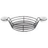 1pc Stainless Steel Chip Basket Stainless Steel Oval Food with Sauce Cup - Retro Style Serving Containers for Hot Dogs, Burgers, Fries Fruits Basket Fry view 1