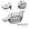 1pc Stainless Steel Chip Basket Stainless Steel Oval Food with Sauce Cup - Retro Style Serving Containers for Hot Dogs, Burgers, Fries Fruits Basket Fry view 2