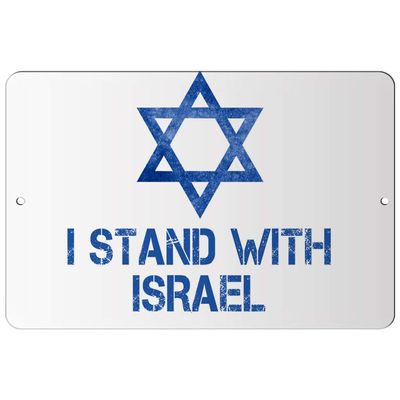 Makoroni - I Stand with Israel Jewish - 12"x18" Aluminum Novelty Fun Street Sign, DesZ76