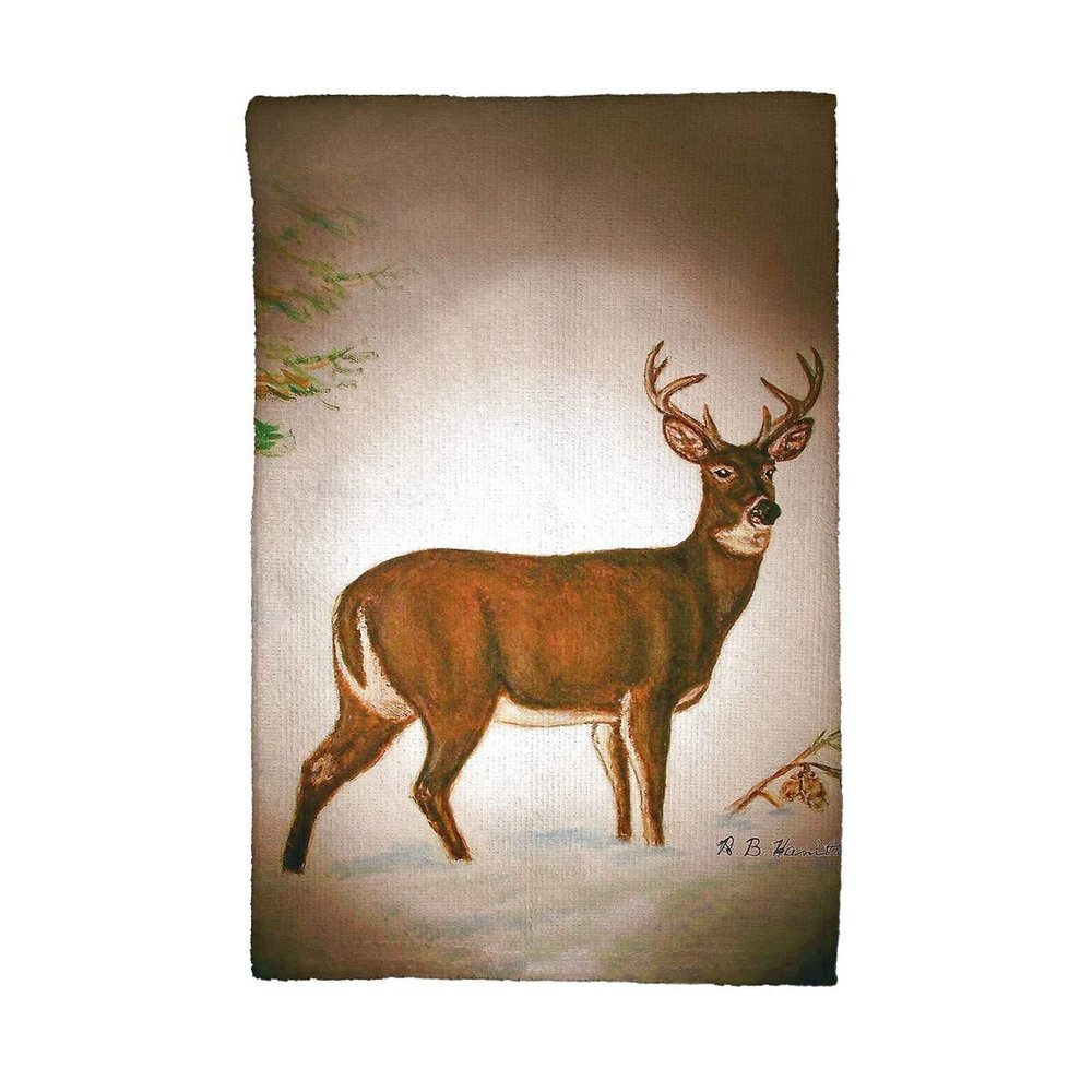 Betsy Drake KT236 Deer in Snow Kitchen Towel