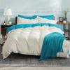 1 PC Duvet Cover & 4 Pillow Shams Cal-King/King Size-Duvet Cover 100% Pure Cotton 600 Thread Counts with Zipper Closure Ulta Soft ,Breathable Duvet Cover Sets (5 PC-Ivory) view 1