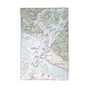 Betsy Drake KT11537 Cape Fear NC Nautical Map Kitchen Towel view 1