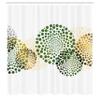 Ambesonne Abstract Shower Curtain, Modern and Cool Design Surreal Dots Like and Circled Design Art, Cloth Fabric Bathroom Decor Set with Hooks, 69" W x 75" L, Pale Coffee Yellow view 2