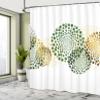 Ambesonne Abstract Shower Curtain, Modern and Cool Design Surreal Dots Like and Circled Design Art, Cloth Fabric Bathroom Decor Set with Hooks, 69" W x 75" L, Pale Coffee Yellow view 4