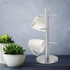 Coffee Mug Holder Stand for Counter, Stainless Steel Mug Tree Cup Holder Mug Rack Coffee Cup Tree for 6 Cups Glasses Mugs view 2