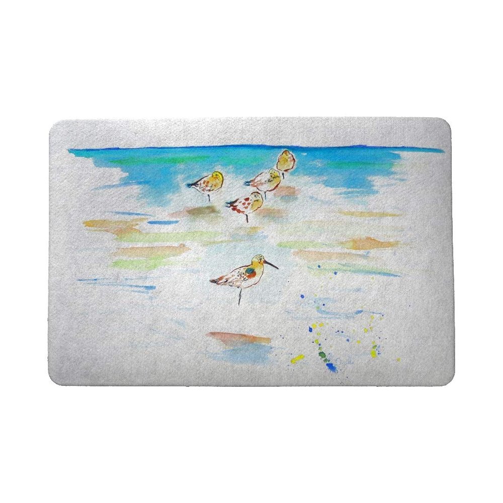 Betsy Drake Five Sanderlings Door Mat 18"x26"