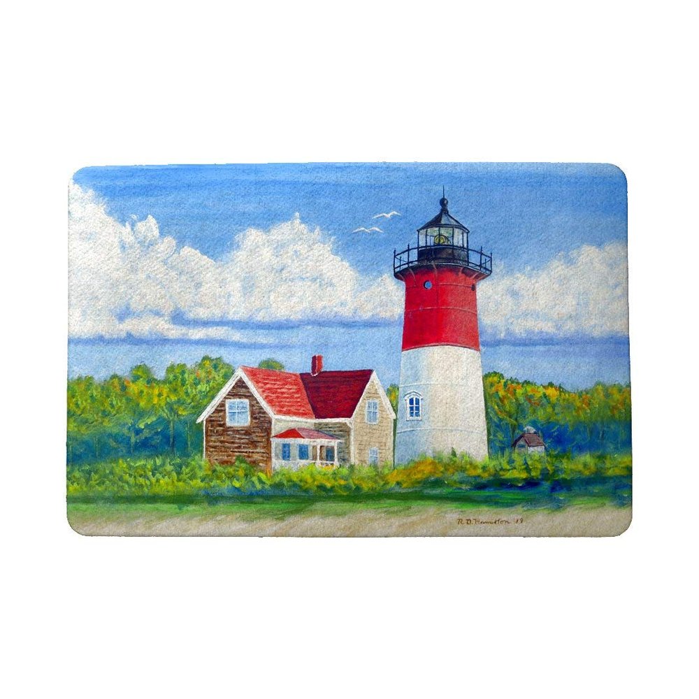 Betsy Drake Nauset Lighthouse, Cape Cod, MA Door Mat 18x26