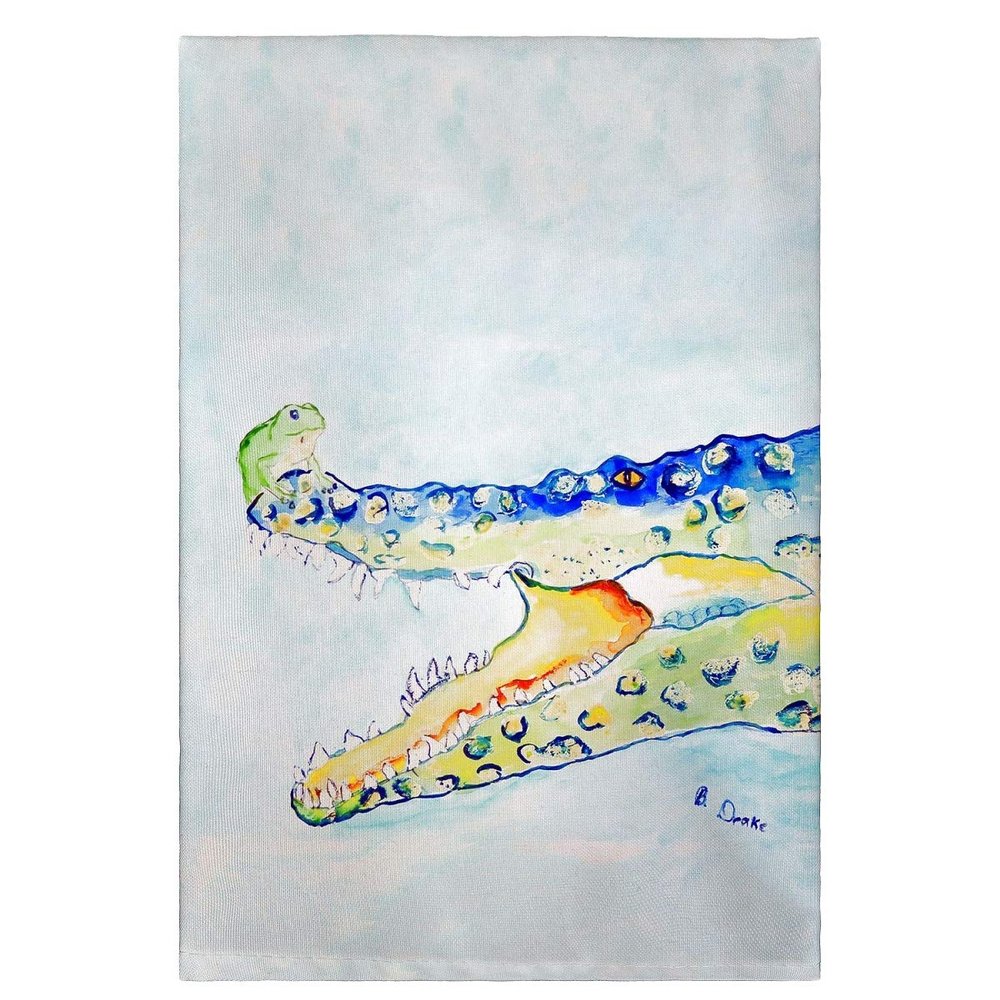Betsy Drake GT1004 Croc & Frog Guest Towel