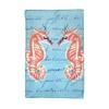 Betsy Drake KT100B Coral Sea Horses Blue Script Kitchen Towel view 1