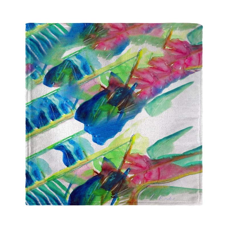 Betsy Drake KT1123 Pink Palms Kitchen Towel