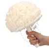 Agatige Wedding Bouquets for Bride, Holding Flowers with Pearl for Party and Church Wedding Supplies view 1