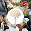 Agatige Wedding Bouquets for Bride, Holding Flowers with Pearl for Party and Church Wedding Supplies view 4