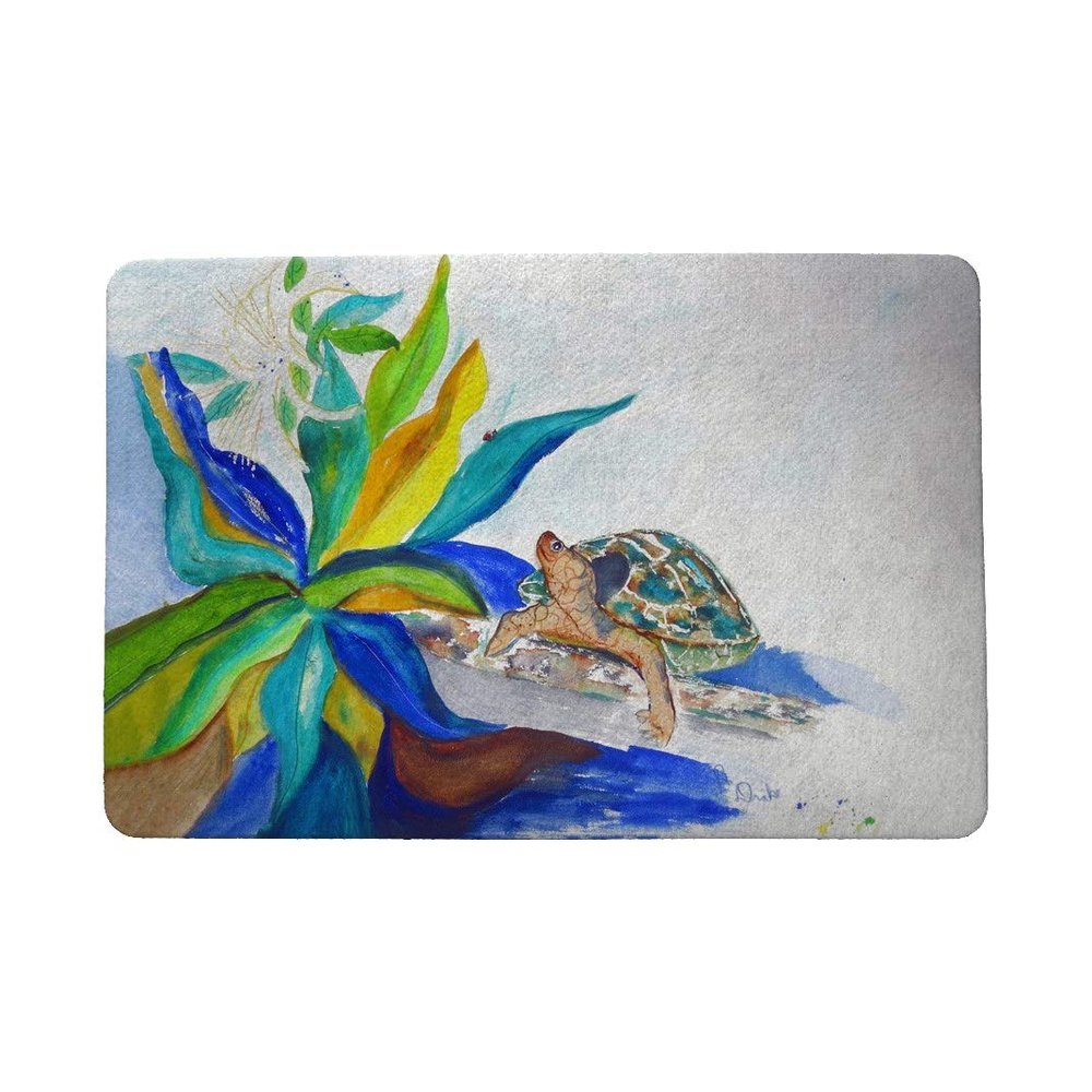 Betsy Drake Turtle & Lily Door Mat 18"x26"