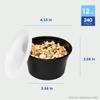 Karat [12oz - 240 ct Black PP Injection Molded Round Deli Containers with Lids (FP-IMDC12-PPB) view 4