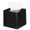 Agatige Black Tissue Box Cover Square, Tissues Cube Box Facial Tissues Box Napkins Holder Tissue Box Holder for Home Office Car, 5.4x5.1inch view 1