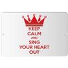 Makoroni - Keep Calm and Sing Your Heart Out - 8"x12" Aluminum Novelty Fun Street Sign, DesF30 view 1