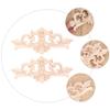 Wakauto 2pcs Wood Carved Onlay Solid Wood Appliques for Cabinets Doors Elegant Floral Design Versatile Furniture Decoration view 3