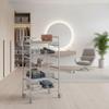DON HIERRO  Modern Rolling Kitchen & Storage Cart with 4 Removable Baskets, Grey Metal Frame and Beech Top  Versatile Utility Organizer on Wheels, Made in Spain - Beech view 4