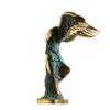 BEAUTIFUL GREEK STATUES Ancient Ruins Louvre Museum Winged Victory of Samothrace Solid Bronze 5.5 Inches view 3