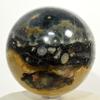 2.9" 1.2lb Ocean Jasper Sphere Natural Green Crystal Ball Sparkling Yellow Druzy Mineral Polished Decor Stone - Madagascar + Stand view 3