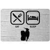 Makoroni - EAT Sleep WOODPECKERS - 8"x12" Aluminum Novelty Fun Street Sign, DesN41 view 1