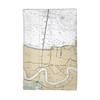 Betsy Drake KT11369 Lake Pontchartrain & Majrepas LA Nautical Map Kitchen Towel view 1