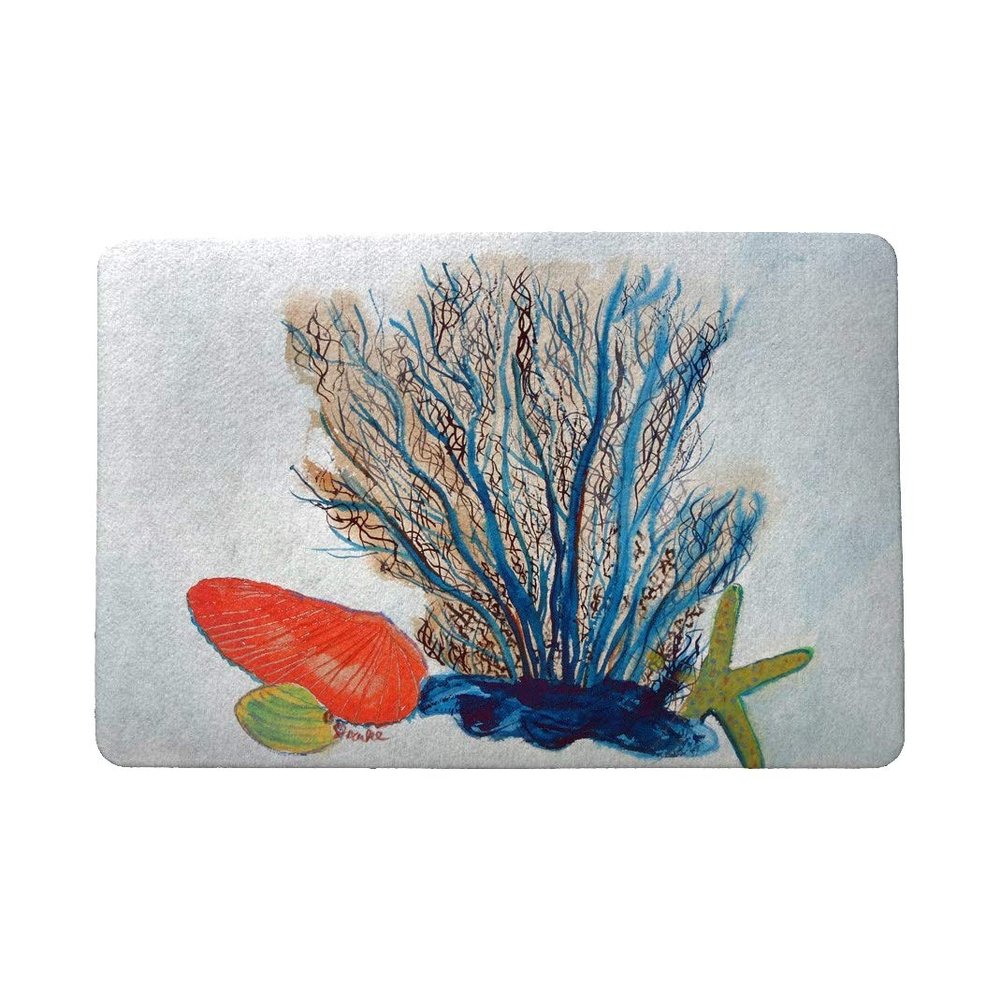 Betsy Drake Coral & Shells Door Mat 18"x26"