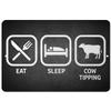 Makoroni - EAT Sleep Cow Tipping - 12"x18" Aluminum Novelty Fun Street Sign, DesZ36 view 1