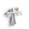 Mobili Fiver, Wall coat hanger, Rachele, 23.62 in, Matt White, Made In Italy view 1