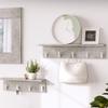 Mobili Fiver, Wall coat hanger, Rachele, 23.62 in, Matt White, Made In Italy view 2