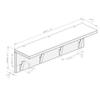Mobili Fiver, Wall coat hanger, Rachele, 23.62 in, Matt White, Made In Italy view 3