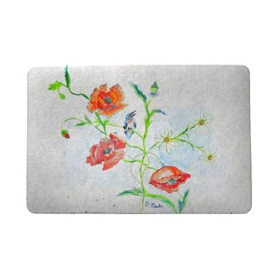 Betsy Drake Poppies & Daisies Door Mat 18"x26"