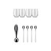 Alessi GV33SET The Player Mixing Set in 18/10 stainless steel and crystalline glass. view 1