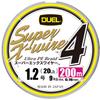 Duel H3591N-5CR PE Line Fishing Line Super X-Wire 4 [Line Fishing Line Fishing Tackle High Strength High Sensitivity] No. 1.2 78.4 ft (200 m) 5 Color/Yellow Marking