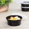 Karat [8oz - 240 ct Black PP Injection Molded Round Deli Containers with Lids (FP-IMDC8-PPB) view 2