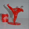 NIFAO Karate, Krav MAGA Front Kick, Red Chrome, Resin Statue - Size: 3" x 7" x 11"H view 2
