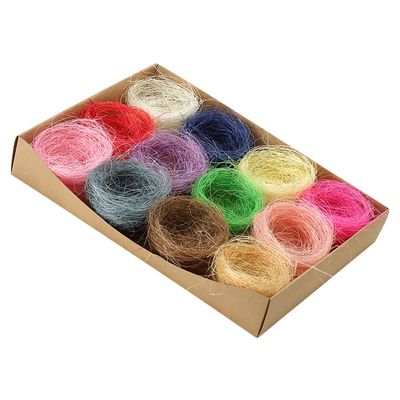 BESTOYARD 12Pcs Easter Artificial Rattan Bird Nests Decorations Ornaments Easter Candy Basket Holders Easter Vase Filler for Easter Spring Decorations Mixed Color