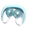 Double Cool Cordless Breezy Mini Collar Fan Portable 360Cooling Hanging Neck Fan Hands-Free USB Rechargeable Personal Mini Wearable Air Conditioner Fan - Teal view 1