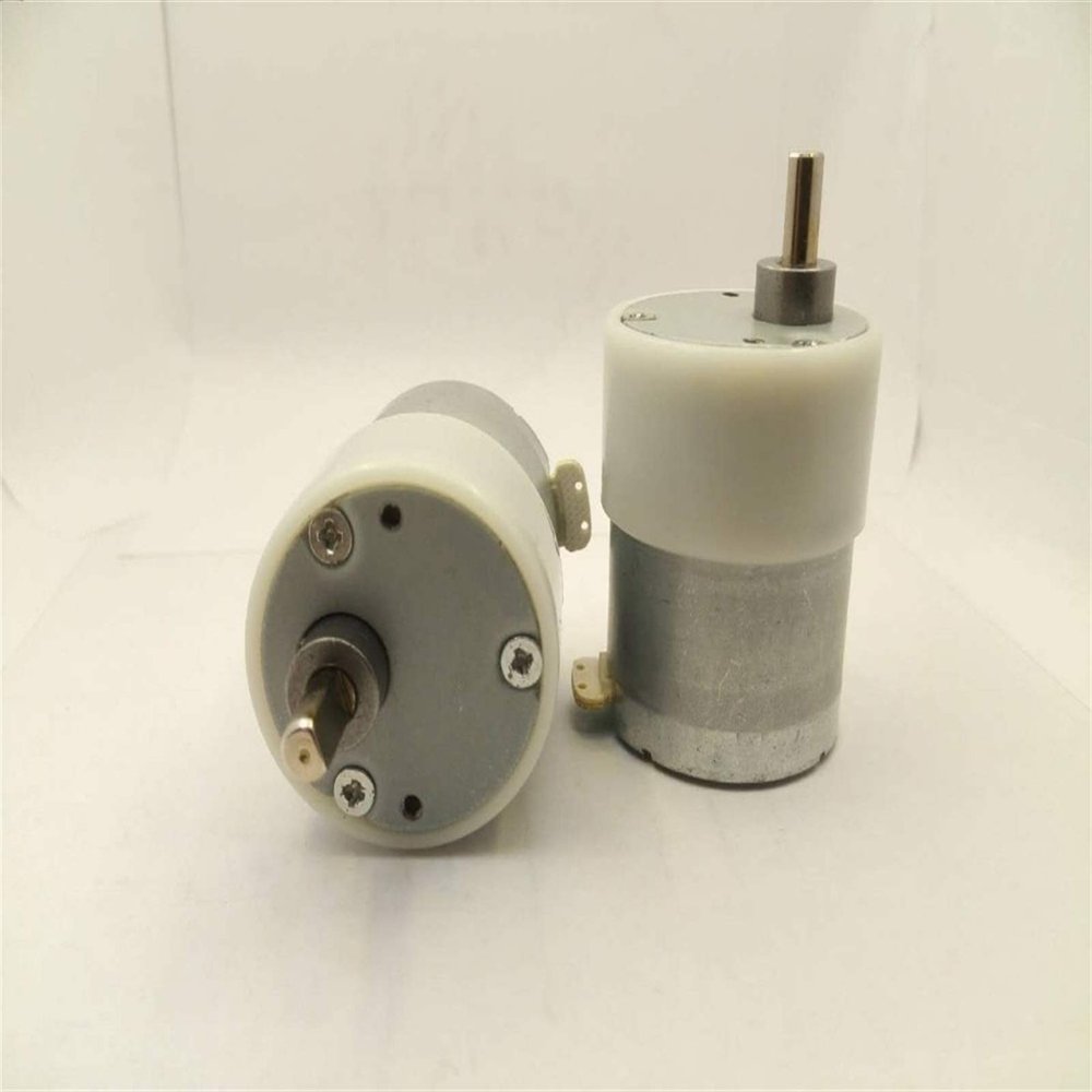 Pangocho Jinchao-Dc Motor 2PCS High Precision Low Noise DC 530 Motor, with Plastic Gear with a Flat Shaft, 35ZYL002 35ZYC-01 9V 110RPM, Easy to Install (Speed(RPM) : Round Shaft)