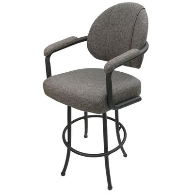 Tobias Designs 26" Fabric Upholstered Swivel Counter Stool in Mojave Gray